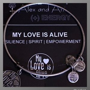 NEW Alex and Ani + Energy Bracelet Love Is Alive